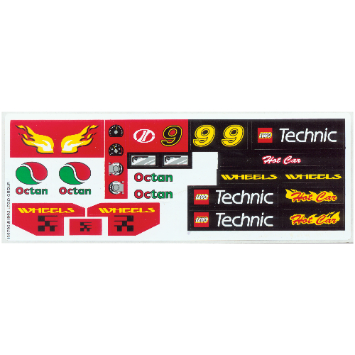 Visuel indicatif Rebrickable de Feuille d’autocollants pour le set 8440-1 (Sticker Sheet for Set 8440-1)