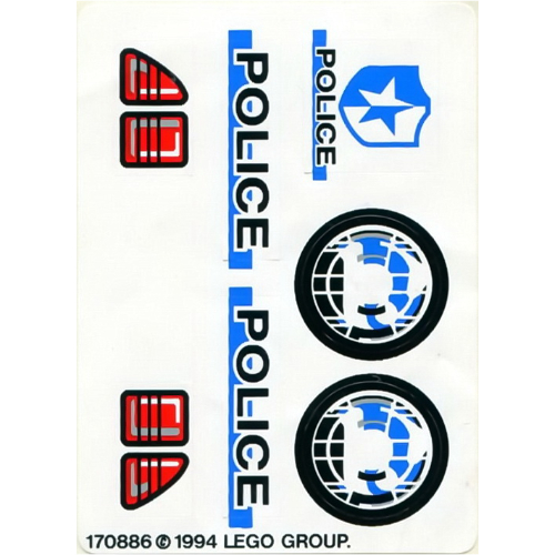 Visuel indicatif Rebrickable de Feuille d’autocollants pour le set 8230-1 (Sticker Sheet for Set 8230-1)