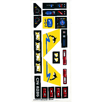 Visuel indicatif Rebrickable de Feuille d’autocollants pour le set 8286-1 (Sticker Sheet for Set 8286-1)