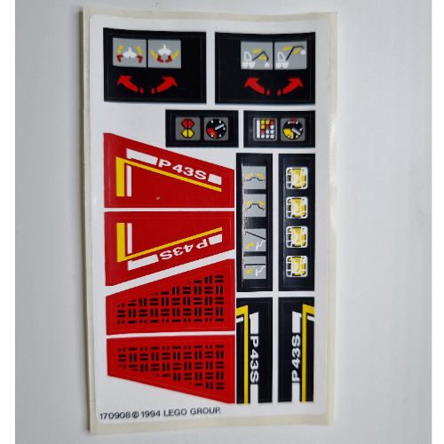 Visuel indicatif Rebrickable de Feuille d’autocollants pour le set 8443-1 (Sticker Sheet for Set 8443-1)
