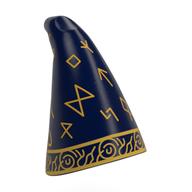 Chapeau cône tombant avec garniture d'or, motif imprimé runes (Hat Cone Drooping with Gold Trim, Runes Print)