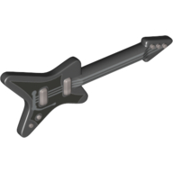 Visuel indicatif Rebrickable de Instrument de musique Guitare électrique 'ML' Type avec Pick Guard et Argent Cordes et boutons motif imprimé (Musical Instrument Guitar Electric 'ML' Type with Pick Guard and Silver Strings and Knobs Print)