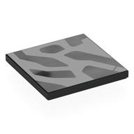 Visuel indicatif Rebrickable de Tuile 4 x 4 avec des formes argentées imprimé (Tile 4 x 4 with Silver Shapes Print)