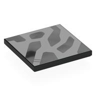 Visuel indicatif Rebrickable de Tuile 4 x 4 avec des formes argentées imprimé (Tile 4 x 4 with Silver Shapes Print)