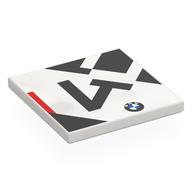 Visuel indicatif Rebrickable de Tuile 4 x 4 avec noir '4', formes, BMW Logo imprimé (Tile 4 x 4 with Black '4', Shapes, BMW Logo Print)