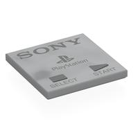 Visuel indicatif Rebrickable de Tuile 4 x 4 avec motif imprimé gris foncé "SONY", 'PlayStation', 'SELECT', 'START' (Tile 4 x 4 with Dark Bluish Grey "SONY', 'PlayStation', 'SELECT', 'START' Print)