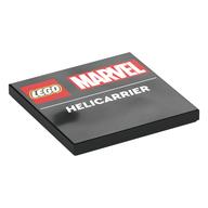 Visuel indicatif Rebrickable de Tuile 4 x 4 avec motif imprimé 'LEGO MARVEL HELICARRIER' (Tile 4 x 4 with 'LEGO MARVEL HELICARRIER' Print)