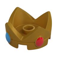 Figurine Nintendo, Chapeau / Couronne, Grand, avec des bijoux azur rouge et moyen motif imprimé (Nintendo Figure, Hat / Crown, Large, with Red and Medium Azure Jewels Print)