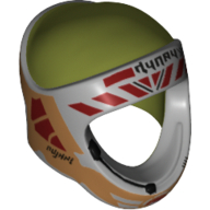 Casque rebelle, visage ouvert avec motif imprimé pilote B-wing (Helmet Rebel, Open Face with B-wing Pilot Print)