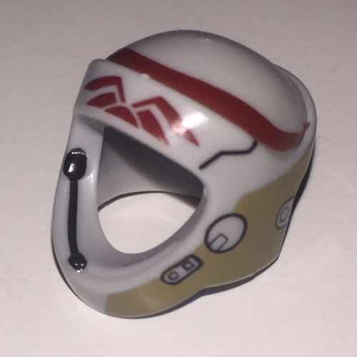 Casque rebelle, visage ouvert avec un pilote de l'aile imprimé (Helmet Rebel, Open Face with A-wing Pilot Print)