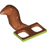 Costume minifigurine accessoire de taille queue raton laveur / chat / renard avec motif imprimé vert citron hip (Minifig Hipwear Tail Raccoon / Cat / Fox Costume with Lime Hip Print)