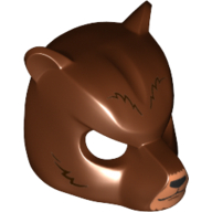 Masque Ours avec Nez Noir et Fourrure Brun Foncé imprimé (Mask Bear with Black Nose and Dark Brown Fur Print)