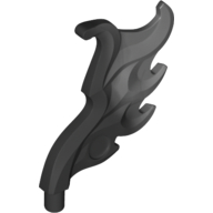 Visuel indicatif Rebrickable de Vague / Flamme Aile arrondie en forme d'connecteur avec motif Marbré Gris Foncé (Wave / Flame Rounded Wing Shaped with Pin with Marbled Dark Bluish Gray Pattern)