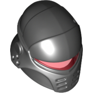 Inquisiteur casque avec visière rouge transparent avec insigne côté blanc motif imprimé (Helmet Inquisitor with Trans Red Visor with White Side Insignia Print)