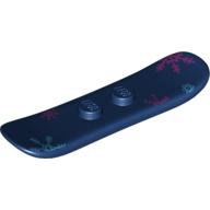 Visuel indicatif Rebrickable de Sport snowboard petit avec motif imprimé de flocons de neige bleu moyen et rose foncé (Sports Snowboard Small with Medium Blue and Dark Pink Snowflakes Print)