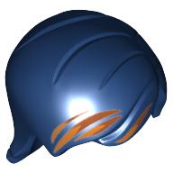 Cheveux mi-longs avec partie latérale et des stries de cheveux orange motif imprimé (sabine vrille) (Hair Mid-Length with Side Part and Orange Hair Streaks Print (Sabine Wren))