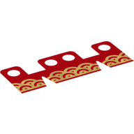 Jupe accessoire de taille, 4 trous, deux découpes triangulaires, motif imprimé arches dorées (Hipwear Skirt, 4 Holes, Two Triangular Cut-outs, Gold Arches Print)