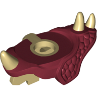 Visuel indicatif Rebrickable de Minifigurine épaulettes avec 3 pointes et colonne vertébrale avec des coussinets rouges foncés motif imprimé (Minifig Neckwear Shoulder Pads with 3 Spikes and Spine with Dark Red Pads Print)