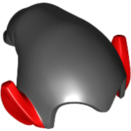 Visuel indicatif Rebrickable de Chapeau tombant avec des oreilles pointues motif rouge (Hat Drooping with Pointy Ears Red Pattern)