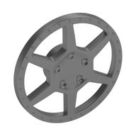 Visuel indicatif Rebrickable de Couvercle de roue 6 rayons, Rivets sur la jante extérieure (Wheel Cover 6 Spoke, Rivets on Outer Rim)