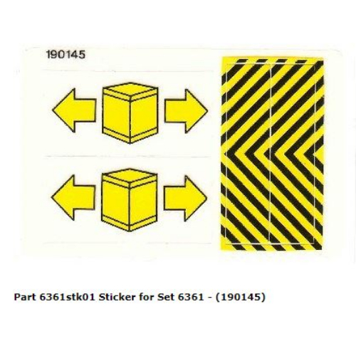 Visuel indicatif Rebrickable de Feuille d’autocollants pour le set 6361-1 (Sticker Sheet for Set 6361-1)