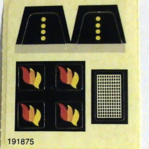 Visuel indicatif Rebrickable de Feuille d’autocollants pour le set 6690-1 (Sticker Sheet for Set 6690-1)
