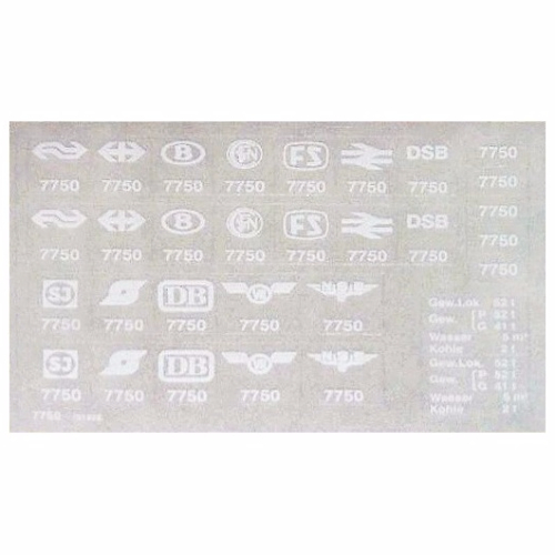 Visuel indicatif Rebrickable de Feuille d’autocollants pour le set 7750-1 (Sticker Sheet for Set 7750-1)