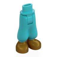 Visuel indicatif Rebrickable de Mini-poupée bassin et pantalon baggy avec perle d'or chaussures motif imprimé (Minidoll Hips and Baggy Trousers with Pearl Gold Shoes Print)