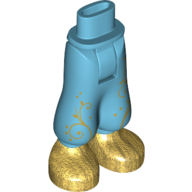 Visuel indicatif Rebrickable de Mini-poupée bassin et pantalon baggy avec filigrane d'or et perles chaussures d'or imprimé (Minidoll Hips and Baggy Trousers with Gold Filigree and Pearl Gold Shoes Print)