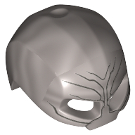 Casque / Masque, Côtés hauts avec lignes sur le visage et l'avant motif imprimé (Helmet / Mask, High Sides with Lines on Face and Forehead Print)