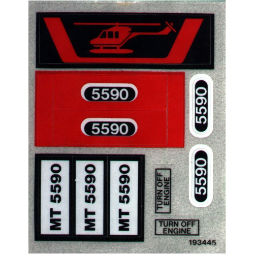 Visuel indicatif Rebrickable de Feuille d’autocollants pour le set 5590-1 (Sticker Sheet for Set 5590-1)