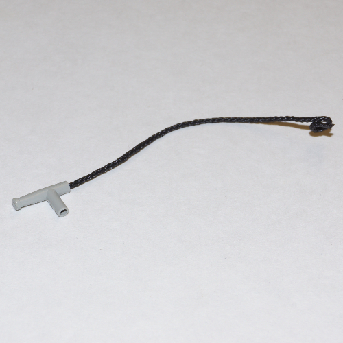 Visuel indicatif Rebrickable de Minifigurine tuyau buse simple avec 13l chaîne noire (Minifig Hose Nozzle Simple with 13L Black String)