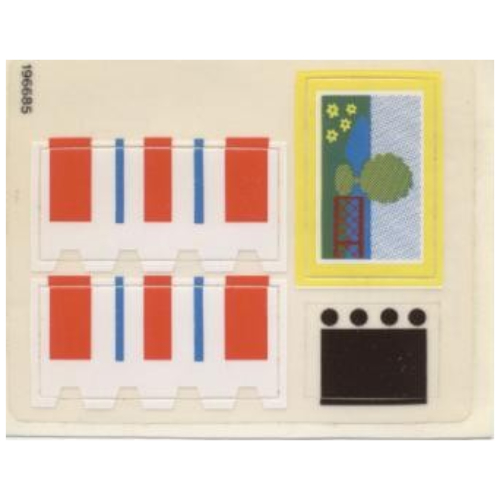 Visuel indicatif Rebrickable de Feuille d’autocollants pour le set 6370-1 (Sticker Sheet for Set 6370-1)