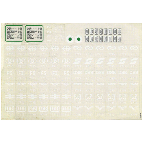 Visuel indicatif Rebrickable de Feuille d’autocollants pour le set 7715-1 (Sticker Sheet for Set 7715-1)