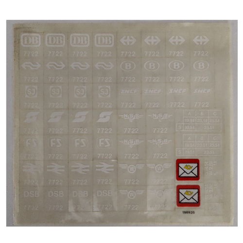 Visuel indicatif Rebrickable de Feuille d’autocollants pour le set 7722-1 (Sticker Sheet for Set 7722-1)
