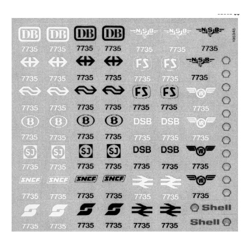 Visuel indicatif Rebrickable de Feuille d’autocollants pour le set 7735-1 (Sticker Sheet for Set 7735-1)