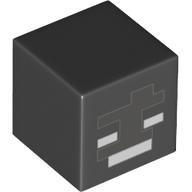 Tête de minifigurine spéciale, cube avec motif imprimé sur le visage (Minifig Head Special, Cube with Wither Face Print)