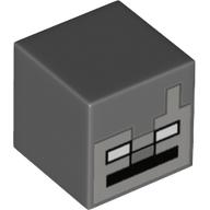 Tête de minifigurine spéciale, cube avec motif imprimé visage errant (Minifig Head Special, Cube with Stray Face Print)