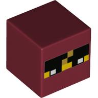 Tête de minifigurine Spécial, Cube avec yeux pixelisés, sourcils et motif imprimé peau jaune (Ninjago Kai) (Minifig Head Special, Cube with Pixelated Eyes, Eyebrows and Yellow Skin Print (Ninjago Kai))