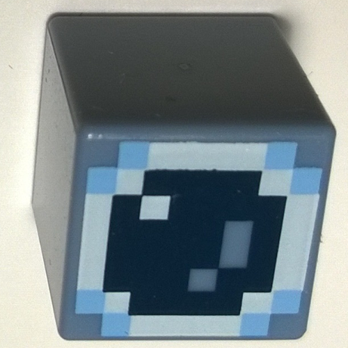 Tête de minifigurine spéciale, cube avec Minecraft peau 4 motif imprimé (Minifig Head Special, Cube with Minecraft Skin 4 Print)