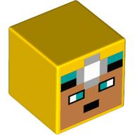 Tête de minifigurine Spécial, Cube avec Nougat Visage, Mineurs (Minifig Head Special, Cube with Nougat Face, Miners Lamp Print)