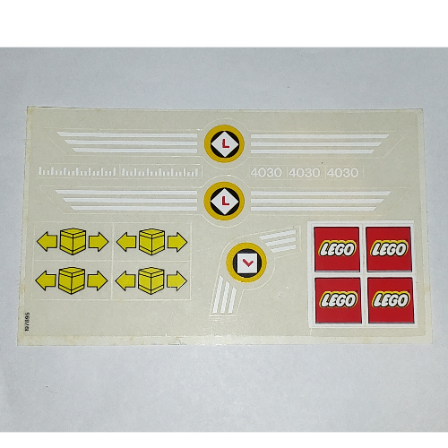 Visuel indicatif Rebrickable de Feuille d’autocollants pour le set 4030-1 (Sticker Sheet for Set 4030-1)