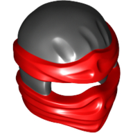 Enveloppe avec nœud arrière court, motif rouge (Wrap with Short Back Knot, Red Pattern)