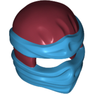 Visuel indicatif Rebrickable de Envelopper avec noeud arrière court, motif azur foncé (Wrap with Short Back Knot, Dark Azure Pattern)
