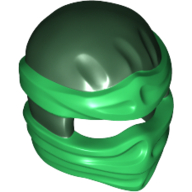 Enveloppe avec nœud arrière court, motif vert (Wrap with Short Back Knot, Green Pattern)