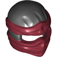 Visuel indicatif Rebrickable de Enveloppe avec nœud arrière court, motif rouge foncé (Wrap with Short Back Knot, Dark Red Pattern)