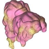 Visuel indicatif Rebrickable de Cheveux longue queue de cheval, ondulé, marbré opale motif transparent-jaune (Hair Long Ponytail, Wavy, Marbled Opal Trans-Yellow Pattern)