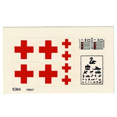 Visuel indicatif Rebrickable de Feuille d'autocollant 1 pour coffret 6364-1 (Sticker Sheet 1 for Set 6364-1)