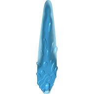 Visuel indicatif Rebrickable de Sentier de flamme / vapeur 3 x 14 avec motif trou pour axe et centre marbré d'azur foncé (Flame / Vapor Trail 3 x 14 with Axle Hole and Dark Azure Marbled Center Pattern)