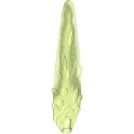 Visuel indicatif Rebrickable de Chemin de flamme / vapeur 3 x 14 avec motif trou pour axe et centre marbré vert jaunâtre (Flame / Vapor Trail 3 x 14 with Axle Hole and Yellowish Green Marbled Center Pattern)